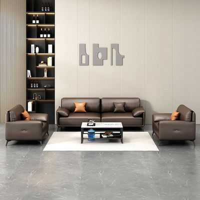 Contemporary Leather Office Conference Room Sectional Sofa Set 1 1 2 with Tea Table OEM