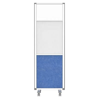 Modern Portable Office Room Divider on Wheels with Folding Screen Partition Wall