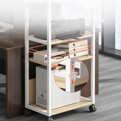 Commercial Furniture 3 Tier Movable Printer Stand Multi-purpose Desk Organizer