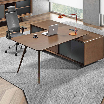 Contemporary Design Office Furniture L-Shaped Workstation for Modern Manager