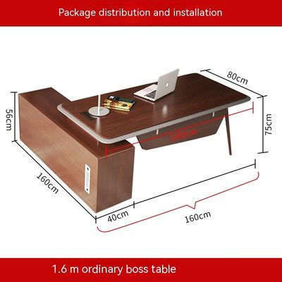 Contemporary Design Office Furniture L-Shaped Workstation for Modern Manager