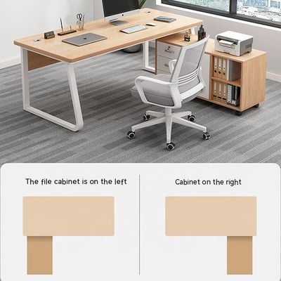 Commercial Furniture Simple Modern Wooden Office Desk and Chair with File Cabinet