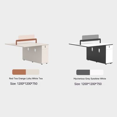 Staff Office Desk and Chair Combination Table Modern Design for Six People in Commercial