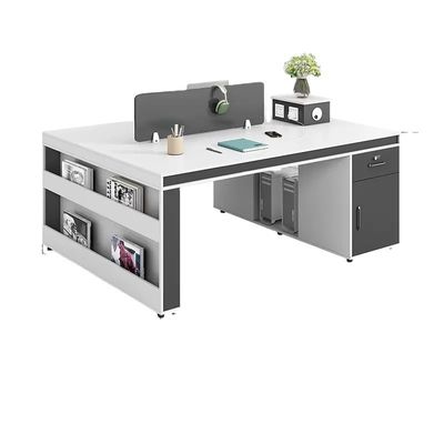 Modern Design Simple Office Workstation with 2 4 6 Staff Chairs and Desk Combination