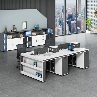Modern Design Simple Office Workstation with 2 4 6 Staff Chairs and Desk Combination