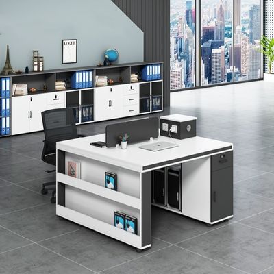 Modern Design Simple Office Workstation with 2 4 6 Staff Chairs and Desk Combination