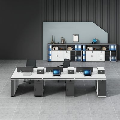Modern Design Simple Office Workstation with 2 4 6 Staff Chairs and Desk Combination