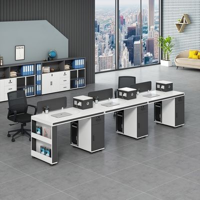 Modern Design Simple Office Workstation with 2 4 6 Staff Chairs and Desk Combination