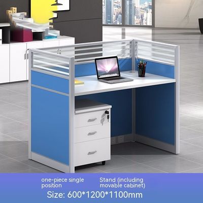 Modular and Customizable Office Furniture 4-Person Screen Workstation with Desk Space