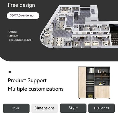 Data Storage Wooden File Combination Bookcase for Simple Design Style Office