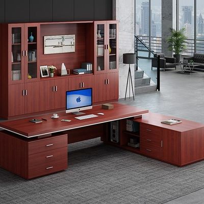 Large Modern Office Desk and Chair Combination for President Manager Office Furniture