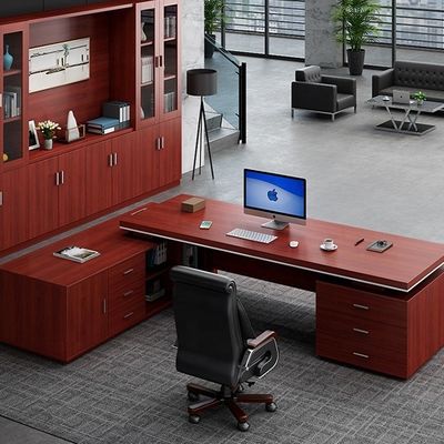 Large Modern Office Desk and Chair Combination for President Manager Office Furniture