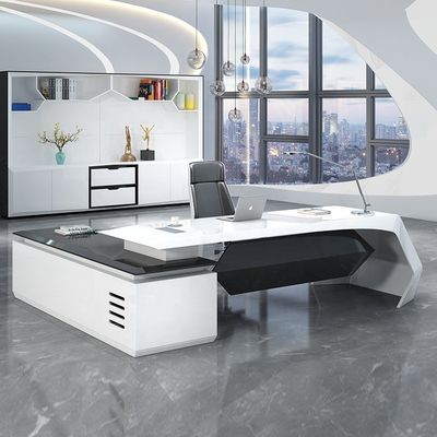 Customizable Lacquer Large Desk Perfect for Managers and Supervisors in the Office