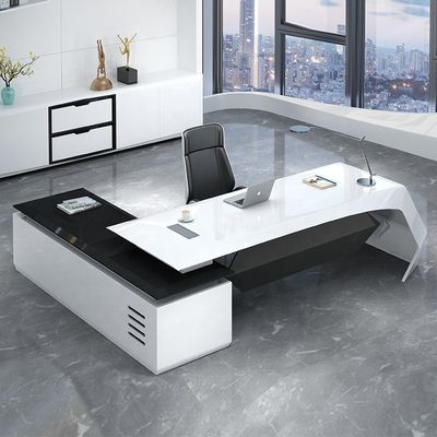 Customizable Lacquer Large Desk Perfect for Managers and Supervisors in the Office