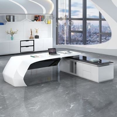 Customizable Lacquer Large Desk Perfect for Managers and Supervisors in the Office