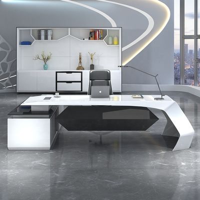 Customizable Lacquer Large Desk Perfect for Managers and Supervisors in the Office
