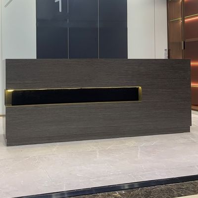 Solid Wood Corner Reception Desk for Hotel Clothing Store and Company Front Desk Table