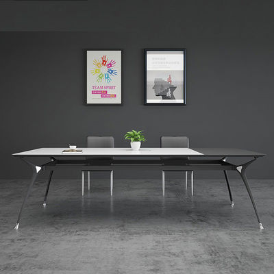 Business Office Set with Small Steel Structure and PANEL Wood Style Manager Desk