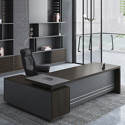 Luxury Modern Wood Design Executive L-Shape President's Desk for Office Furniture