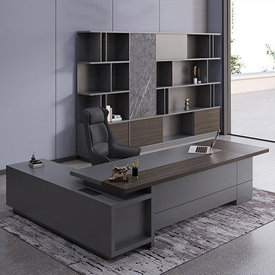 Luxury Modern Wood Design Executive L-Shape President's Desk for Office Furniture