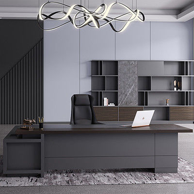 Luxury Modern Wood Design Executive L-Shape President's Desk for Office Furniture