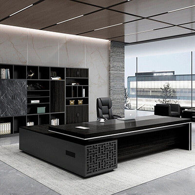 Stylish Boss Desk Manager Office Desk and Chair Combination for Commercial Furniture