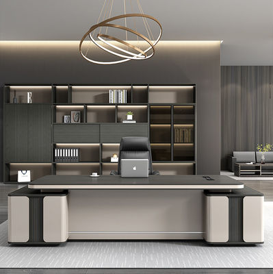 Simple Modern Office Furniture Set Large Desk and Chair for Eco-Friendly Manager Room