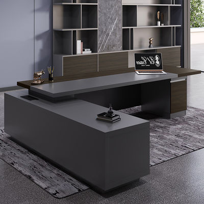 Modern Office Desk Boss Desk end L-Shape Computer Desk with 50mm Thickness Table Top