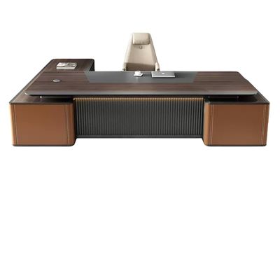 Modern Office Furniture Solid Wood Executive Desk for Manager Combination Cabinet Table