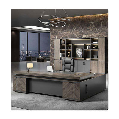 Stylish Commercial Furniture L Shape Executive Manager CEO Office Desk with Side Cabinet