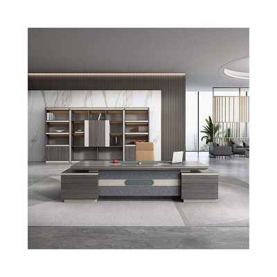 Mall Boss Office Furniture with Side Cabinets and L-Shaped Executive Manager CEO Desk