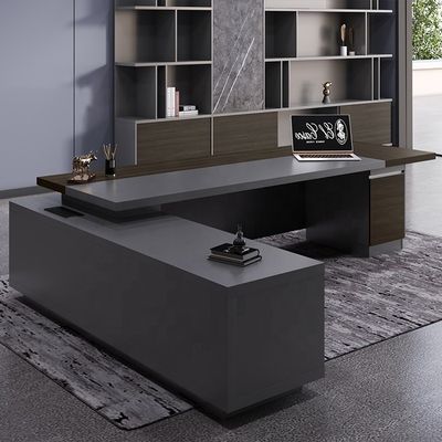 School MDF Luxury Executive Office Desk Set for Commercial Furniture CEO Office Table