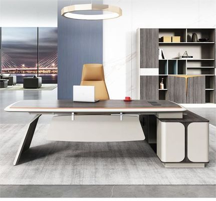 PAINT BAKING PROCESSWOOD GRAINHINCLINED TABLE EDGE Executive Desk for Modern Office