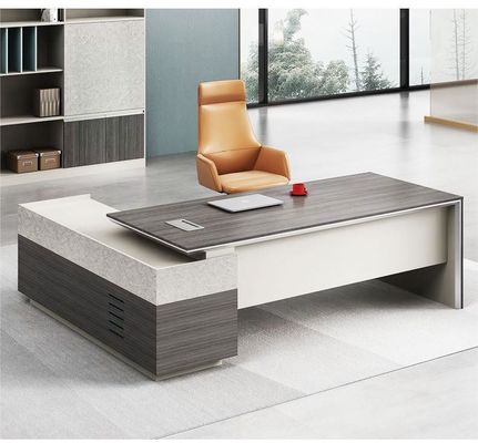 PAINT BAKING PROCESSWOOD GRAINHINCLINED TABLE EDGE Executive Desk for Modern Office