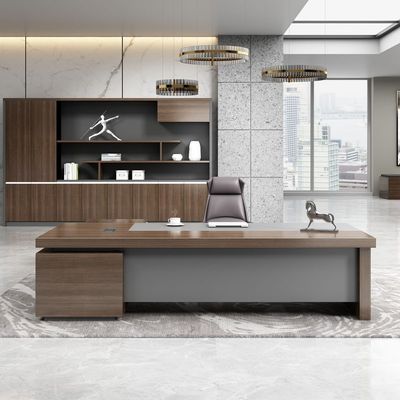Customized Colors Luxury L Shape Wooden Executive Office Table for Boss Manager Director