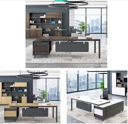 One Container L-Shaped Home  Executive Office Computer Desk OEM