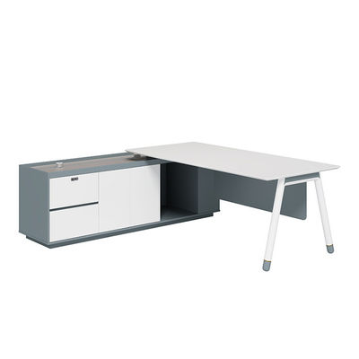Modern Lshaped Executive Desk Wooden Office Table For CEO Manager in Customized Colors