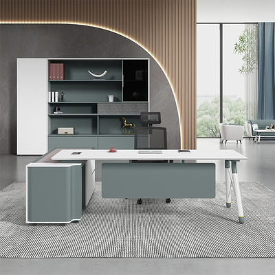 Modern Lshaped Executive Desk Wooden Office Table For CEO Manager in Customized Colors