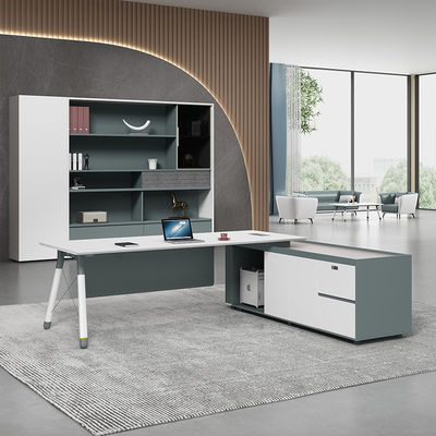 Modern Lshaped Executive Desk Wooden Office Table For CEO Manager in Customized Colors