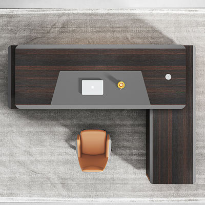 Modern Office Furniture 50mm Table Top Thickness Executive Wooden Desk with Drawers