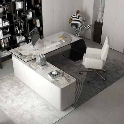 Office Desk Furniture Design for Home Executive Boss Luxury Grey Escritorio De Oficina