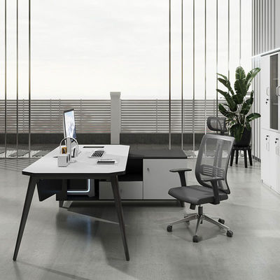 Modern CEO's Essential L Shape Wooden Executive Office Desk for Boss's Workspace