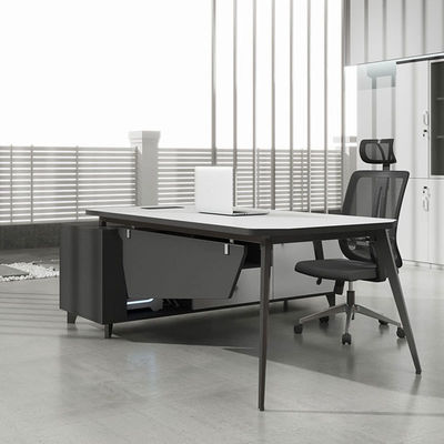 Modern CEO's Essential L Shape Wooden Executive Office Desk for Boss's Workspace