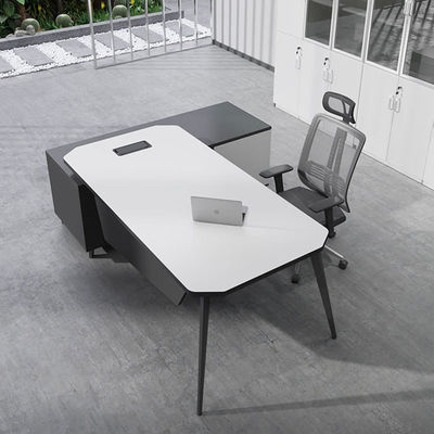 Modern CEO's Essential L Shape Wooden Executive Office Desk for Boss's Workspace