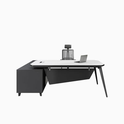 Modern CEO's Essential L Shape Wooden Executive Office Desk for Boss's Workspace