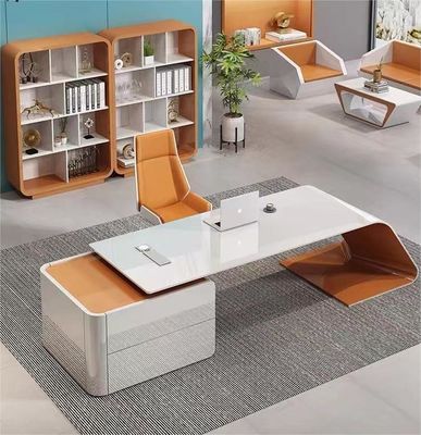 Executive Office Desk Table MDF Baking Varnish Office Furniture for Executives
