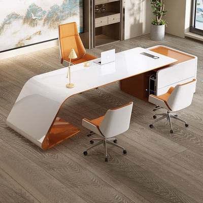 Executive Office Desk Table MDF Baking Varnish Office Furniture for Executives