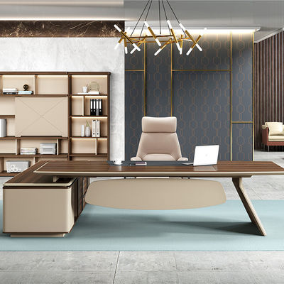 Boss L-shaped Luxury Office Furniture Set for Tech Modern Home Administrative Office