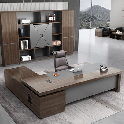 Commercial Furniture Modern Wooden Executive Office Table with 50mm Thickness