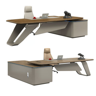 OEM ODM Large Wooden Manager Executive Desk For Luxury Modern Office Furniture